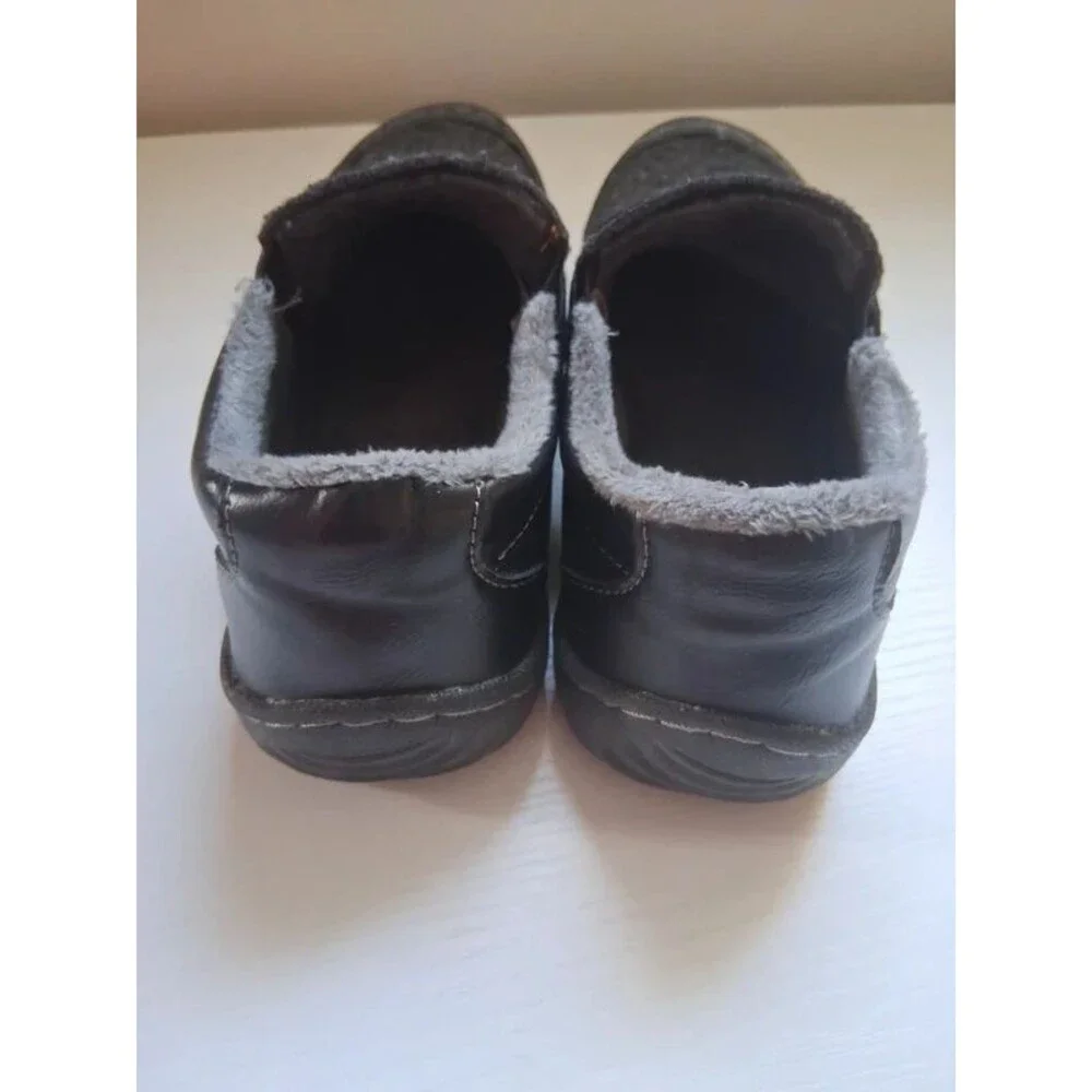JBU Jambu Blakely slip on shoes dark gray floral embossed fur lined Size 6.5